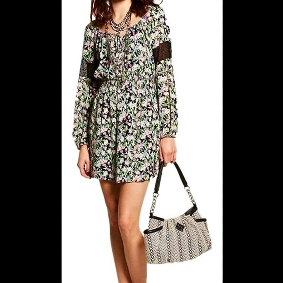 Vera Wang Dresses & Skirts - VERA WANG Multicolor Floral Lace Peasant Dress